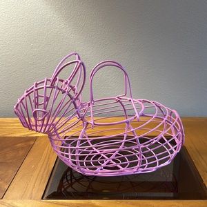 Pink Easter Bunny basket